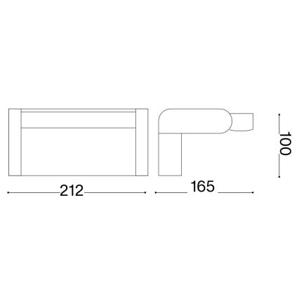 Ideal Lux - LED sieninis lauko šviestuvas SWIPE LED/21W/230V CRI 90 IP54 ruda