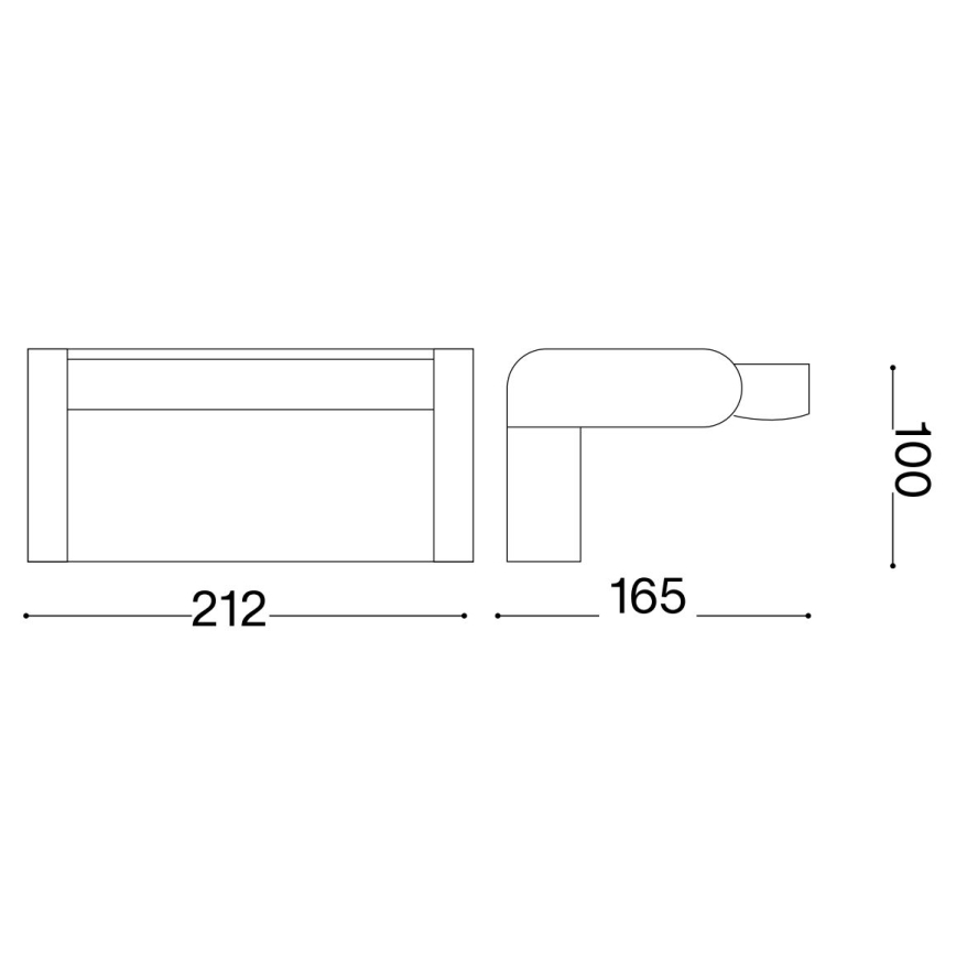 Ideal Lux - LED sieninis lauko šviestuvas SWIPE LED/21W/230V CRI 90 IP54 ruda