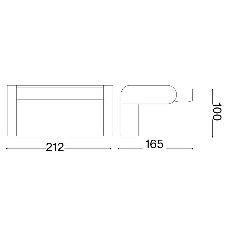 Ideal Lux - LED sieninis lauko šviestuvas SWIPE LED/21W/230V CRI 90 IP54 ruda