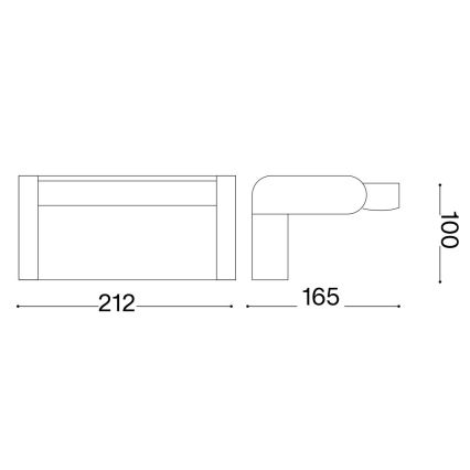 Ideal Lux - LED sieninis lauko šviestuvas SWIPE LED/21W/230V CRI 90 IP54 antracitas