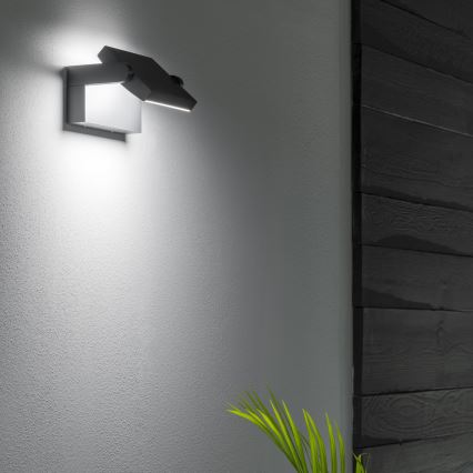 Ideal Lux - LED sieninis lauko šviestuvas SWIPE LED/21W/230V CRI 90 IP54 antracitas