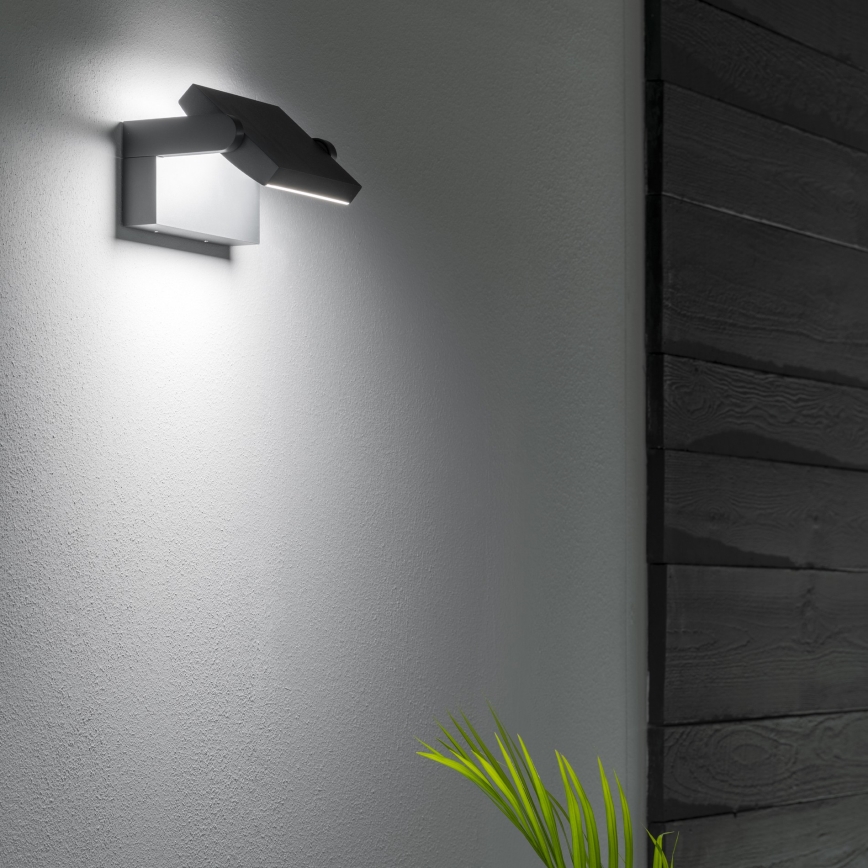 Ideal Lux - LED sieninis lauko šviestuvas SWIPE LED/21W/230V CRI 90 IP54 antracitas