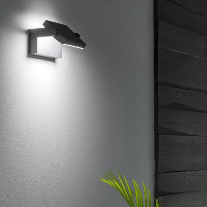 Ideal Lux - LED sieninis lauko šviestuvas SWIPE LED/21W/230V CRI 90 IP54 juoda