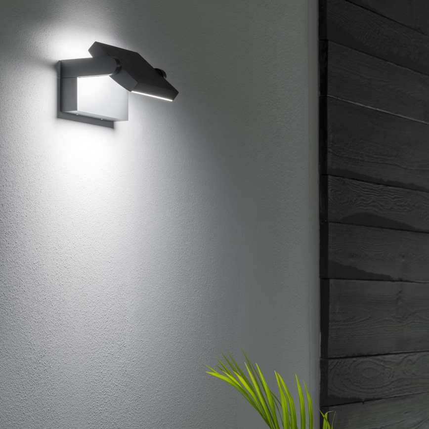 Ideal Lux - LED sieninis lauko šviestuvas SWIPE LED/21W/230V CRI 90 IP54 juoda