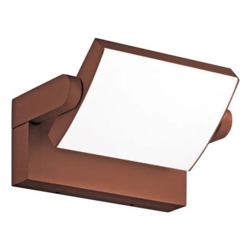 Ideal Lux - LED sieninis lauko šviestuvas SWIPE LED/21W/230V CRI 90 IP54 ruda