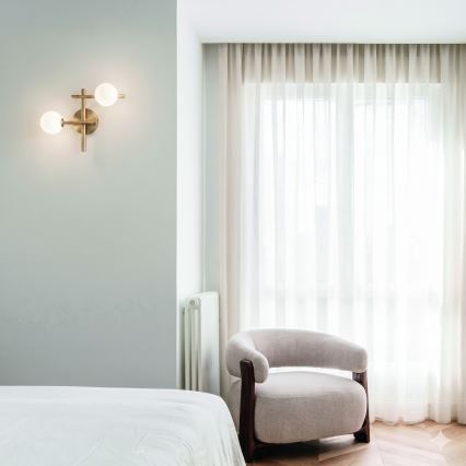 Ideal Lux - LED sieninis šviestuvas ATLAS 2xG9/3W/230V auksinis