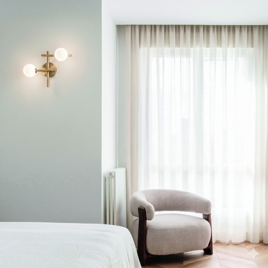 Ideal Lux - LED sieninis šviestuvas ATLAS 2xG9/3W/230V auksinis