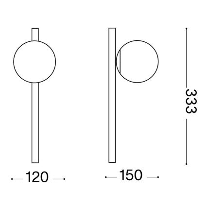Ideal Lux - LED sieninis šviestuvas BINOMIO 1xG9/3W/230V balta