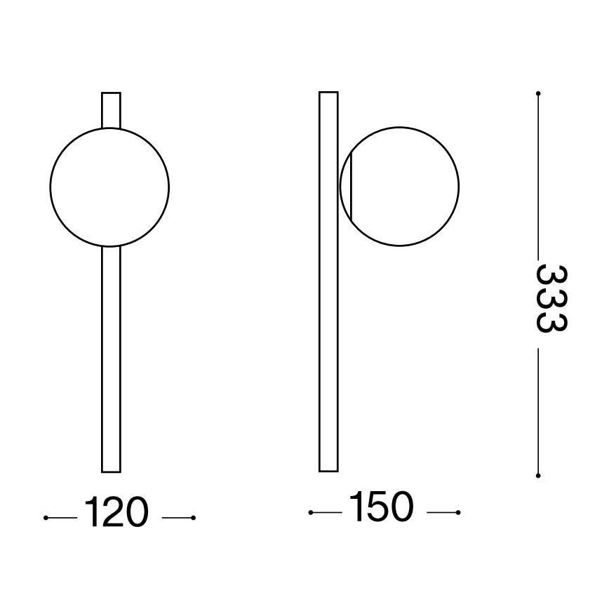 Ideal Lux - LED sieninis šviestuvas BINOMIO 1xG9/3W/230V balta