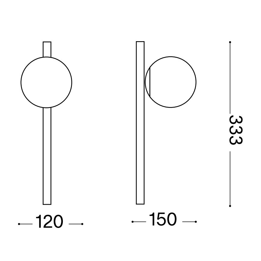 Ideal Lux - LED sieninis šviestuvas BINOMIO 1xG9/3W/230V juoda