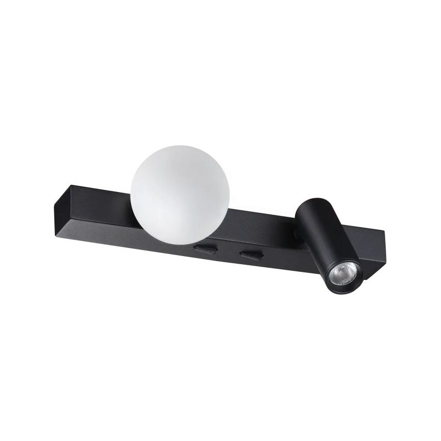 Ideal Lux - LED sieninis šviestuvas BINOMIO 2xLED/3W/230V CRI 90 juodas
