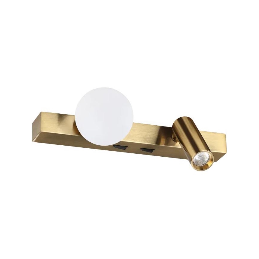 Ideal Lux - LED sieninis šviestuvas BINOMIO 2xLED/3W/230V CRI 90 žalvaris