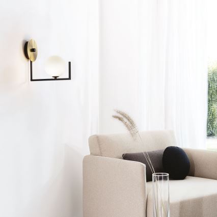 Ideal Lux - LED sieninis šviestuvas BIRDS 1xG9/3W/230V juoda/auksas