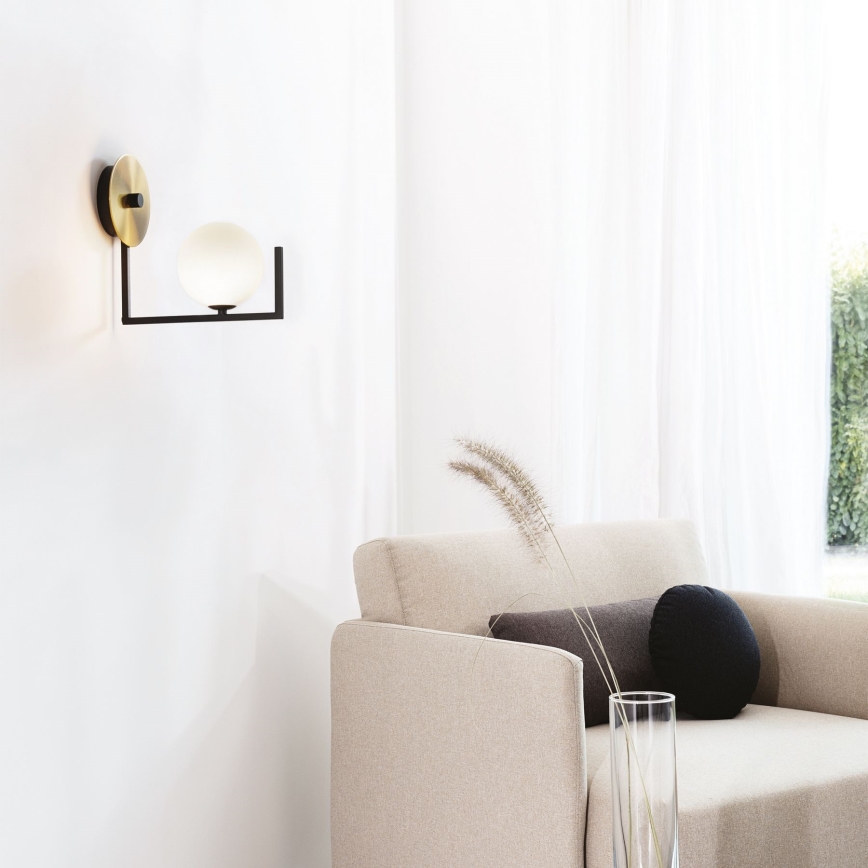 Ideal Lux - LED sieninis šviestuvas BIRDS 1xG9/3W/230V juoda/auksas