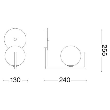 Ideal Lux - LED sieninis šviestuvas BIRDS 1xG9/3W/230V juoda/auksas