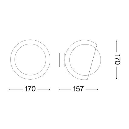 Ideal Lux - LED sieninis šviestuvas BLOOM 1xE27/42W/230V auksinė/dūminė smėlinė
