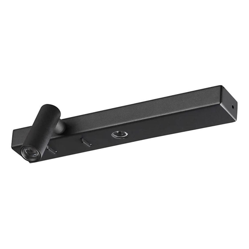 Ideal Lux - LED sieninis šviestuvas BONNE LED/6,5W/230V CRI 90 juoda