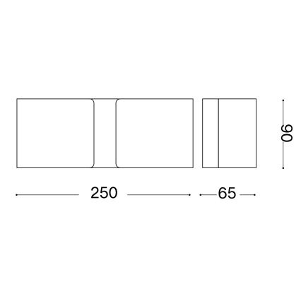 Ideal Lux - LED sieninis šviestuvas CLIP 2xG9/3W/230V ruda