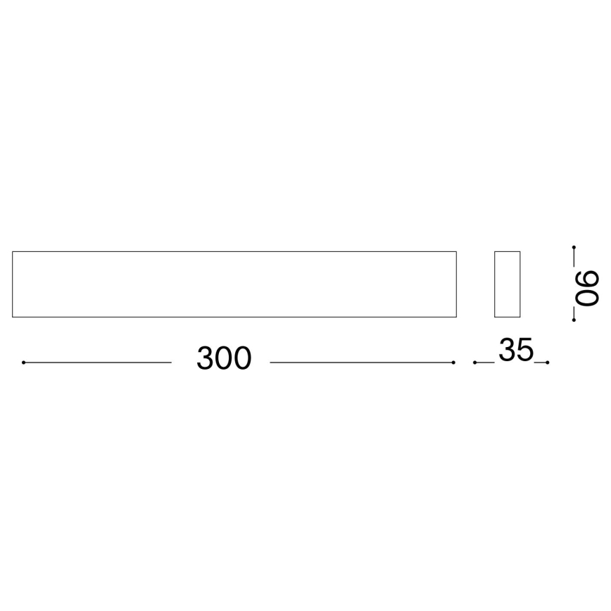 Ideal Lux - LED sieninis šviestuvas DELTA LED/10W/230V 3000K 30 cm CRI 90 juoda