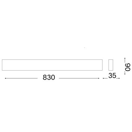 Ideal Lux - LED sieninis šviestuvas DELTA LED/30W/230V 3000K 83 cm CRI 90 balta