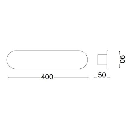 Ideal Lux - LED sieninis šviestuvas ECHO LED/20W/230V 40 cm CRI 90 juoda