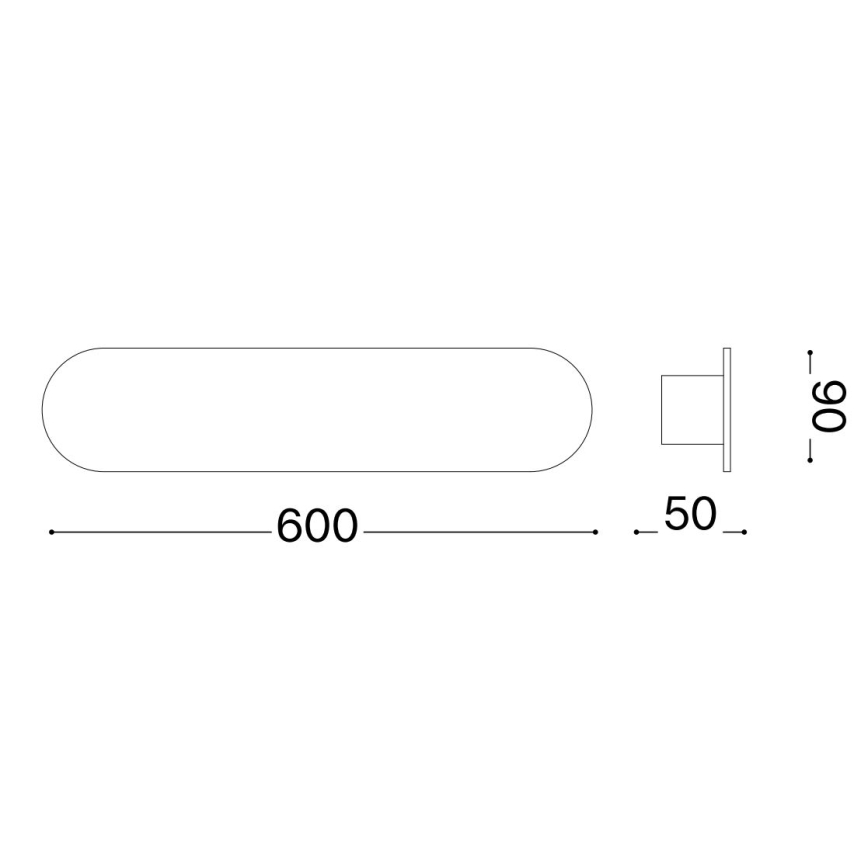 Ideal Lux - LED sieninis šviestuvas ECHO LED/30W/230V 60 cm CRI 90 žalvaris