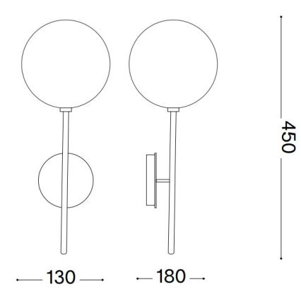 Ideal Lux - LED sieninis šviestuvas EQUINOXE 1xG4/2W/230V blizgus chromas/dūminis