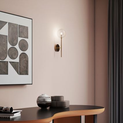 Ideal Lux - LED sieninis šviestuvas EQUINOXE 1xG4/2W/230V žalvaris/permatoma