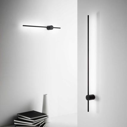 Ideal Lux - LED sieninis šviestuvas ESSENCE LED/12W/230V 3000K 70 cm CRI 90 juoda