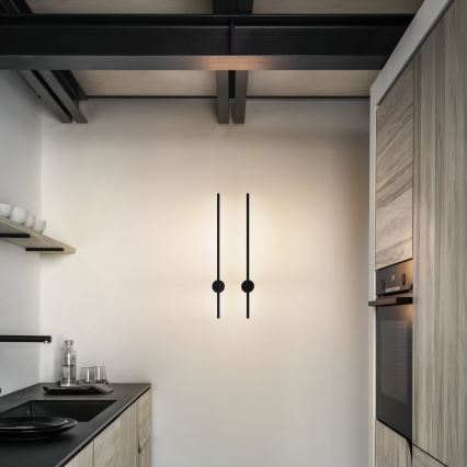 Ideal Lux - LED sieninis šviestuvas ESSENCE LED/12W/230V 3000K 70 cm CRI 90 juoda