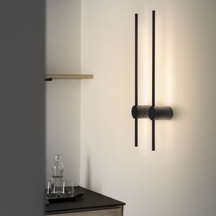 Ideal Lux - LED sieninis šviestuvas ESSENCE LED/12W/230V 3000K 70 cm CRI 90 juoda
