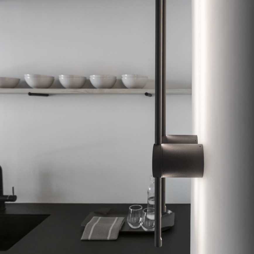 Ideal Lux - LED sieninis šviestuvas ESSENCE LED/12W/230V 3000K 70 cm CRI 90 juoda