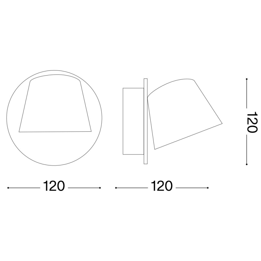 Ideal Lux - LED sieninis šviestuvas GIM LED/6W/230V juoda