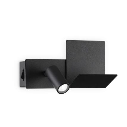 Ideal Lux - LED sieninis šviestuvas KOMODO LED/4,5W/230V USB CRI 90 juoda
