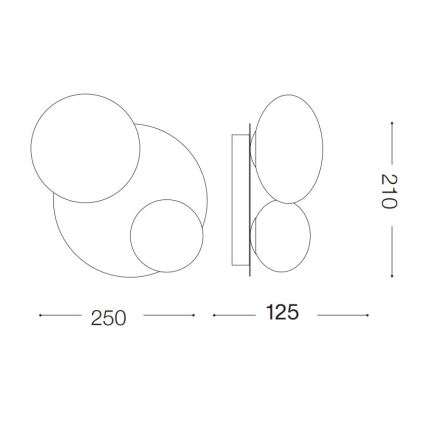 Ideal Lux - LED sieninis šviestuvas NINFEA 2xG9/3W/230V baltas