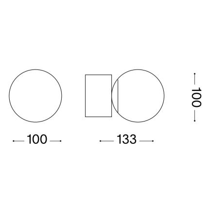 Ideal Lux - LED sieninis šviestuvas PERLAGE 1xG9/3W/230V juoda/dūminė juoda