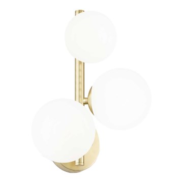 Ideal Lux - LED sieninis šviestuvas PERLAGE 3xG9/3W/230V auksas/balta