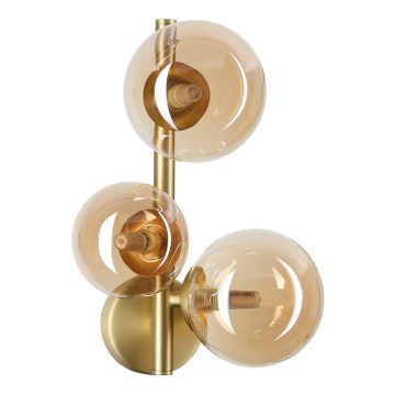 Ideal Lux - LED sieninis šviestuvas PERLAGE 3xG9/3W/230V auksas/dūminis