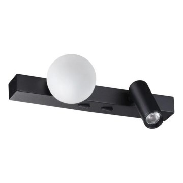Ideal Lux - LED sieninis šviestuvas PING PONG 2xLED/3W/230V CRI 90 juoda