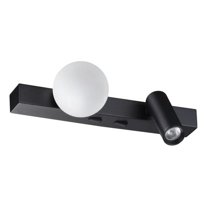Ideal Lux - LED sieninis šviestuvas PING PONG 2xLED/3W/230V CRI 90 juoda