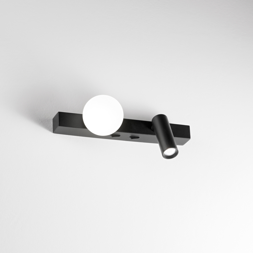 Ideal Lux - LED sieninis šviestuvas PING PONG 2xLED/3W/230V CRI 90 juoda