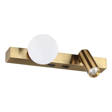 Ideal Lux - LED sieninis šviestuvas PING PONG 2xLED/3W/230V CRI 90 žalvaris