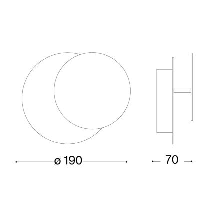 Ideal Lux - LED sieninis šviestuvas TICK LED/7,5W/230V auksas