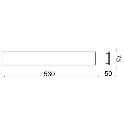 Ideal Lux - LED sieninis šviestuvas ZIG ZAG LED/23W/230V 53 cm CRI 90 balta
