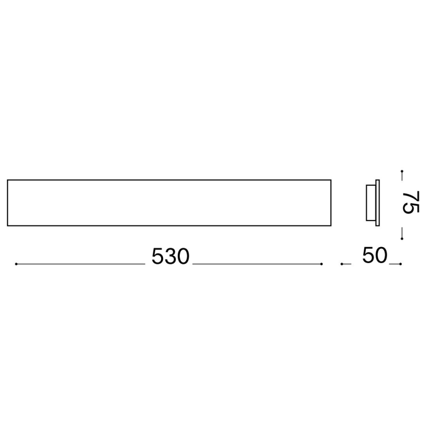 Ideal Lux - LED sieninis šviestuvas ZIG ZAG LED/23W/230V 53 cm CRI 90 balta