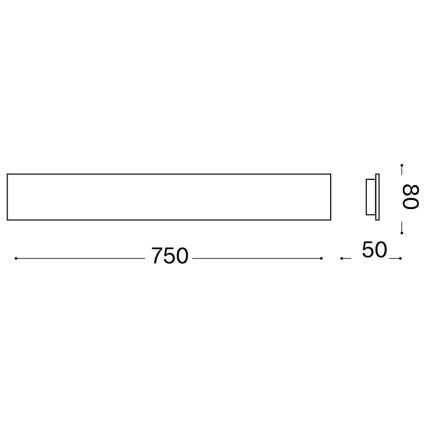 Ideal Lux - LED sieninis šviestuvas ZIG ZAG LED/30W/230V 75 cm CRI 90 balta