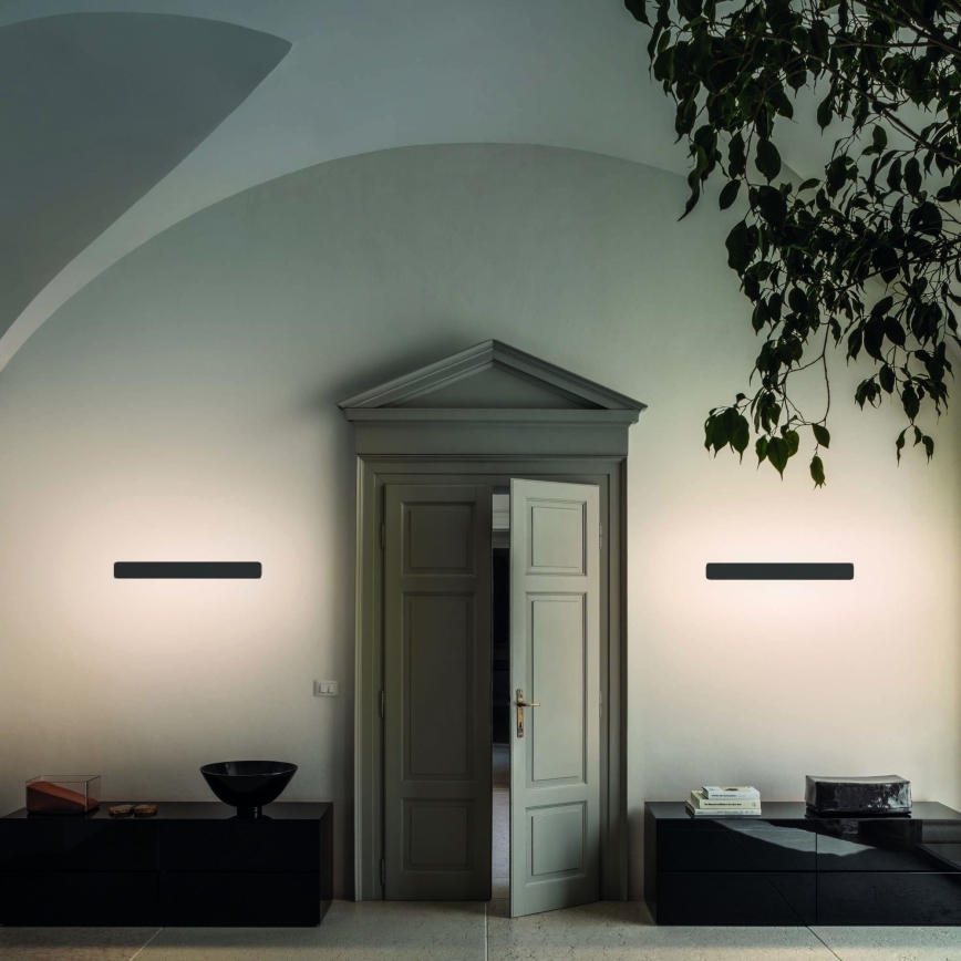 Ideal Lux - LED sieninis šviestuvas ZIG ZAG LED/30W/230V 75 cm CRI 90 juoda