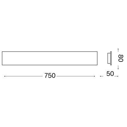 Ideal Lux - LED sieninis šviestuvas ZIG ZAG LED/30W/230V 75 cm CRI 90 žalvaris