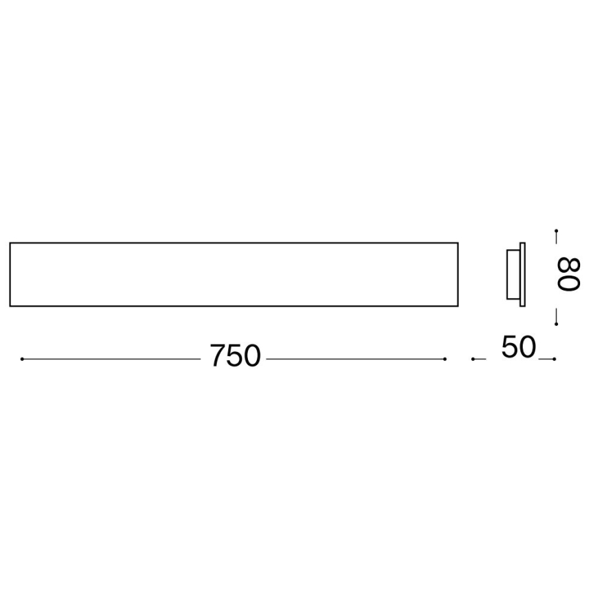 Ideal Lux - LED sieninis šviestuvas ZIG ZAG LED/30W/230V 75 cm CRI 90 žalvaris