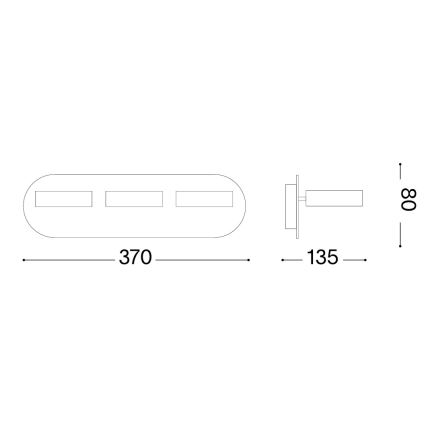 Ideal Lux - LED sieninis taškinis šviestuvas OBY 3xLED/6W/230V CRI 90 baltas